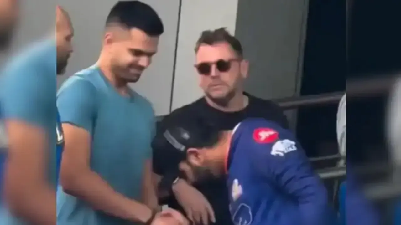 Rohit Sharma with Arjun Tendulkar