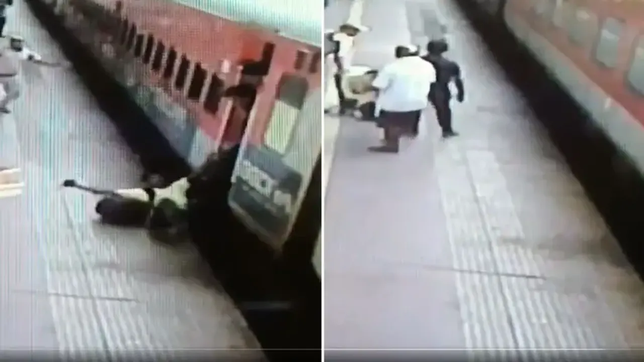 Watch: RPF Constable saves passenger from getting crushed under train at Cuttack railway station