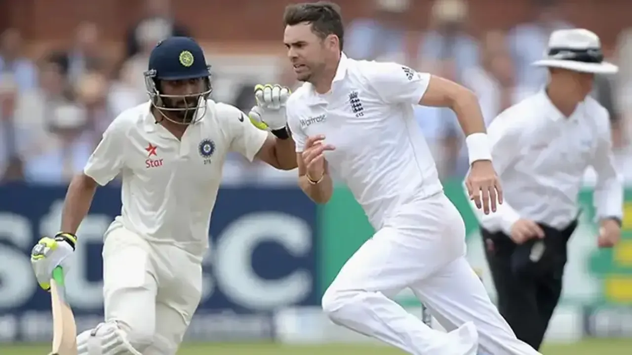Altercation between James Anderson and Ravindra Jadeja 