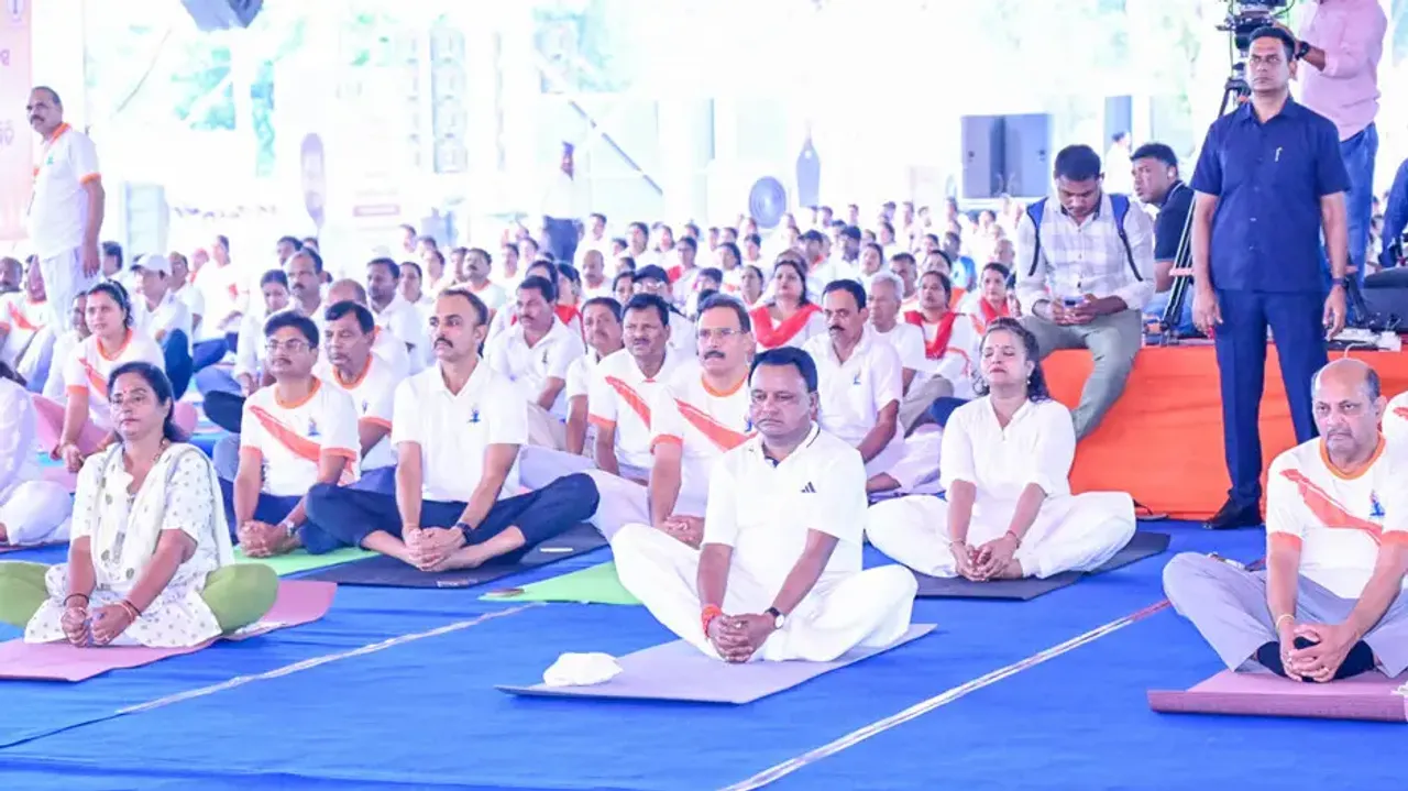 State-level International Yoga Day celebrated at Kalinga Stadium in Bhubaneswar