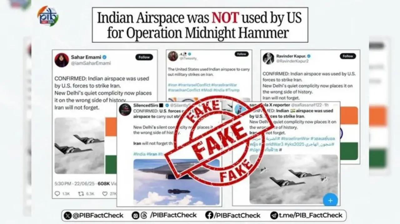 India debunks social media claims that US used its airspace to launch strikes against Iran