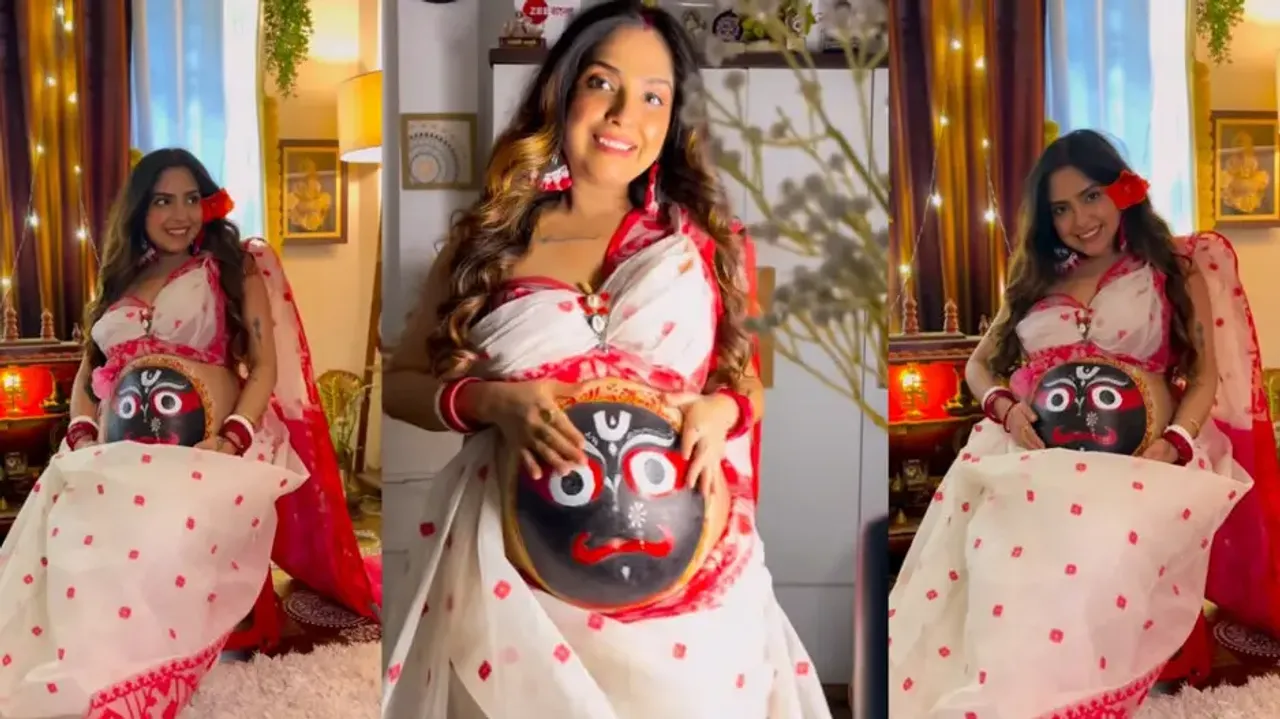 Devotion or mockery Woman paints Lord Jagannath on her baby bump watch