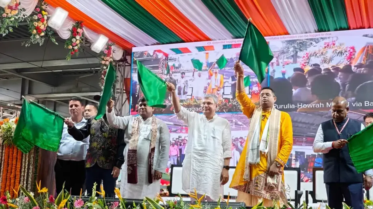 Railway Minister Ashwini Vaishnaw flags off new MEMU train from Purulia to Howrah