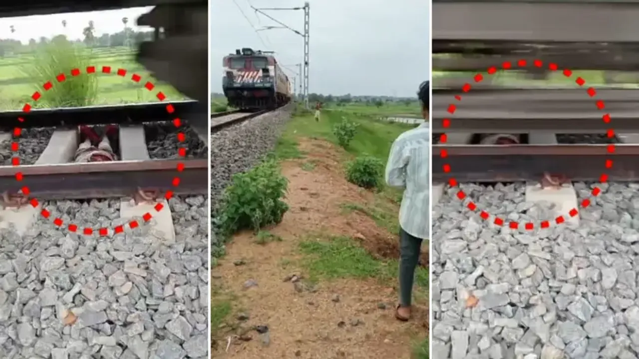Odisha schoolboys lie on railway track for viral reel, escape death by inches