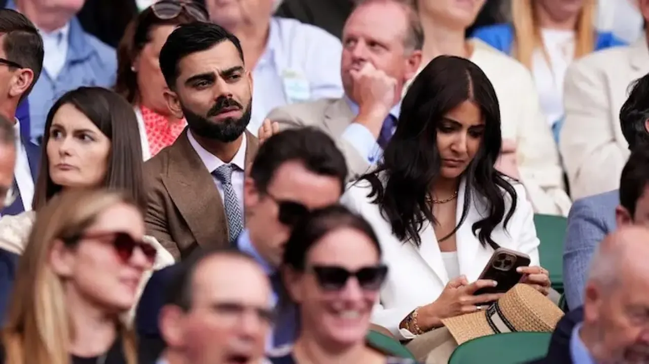 Virat Kohli and Anushka Sharma  at Wimbledon