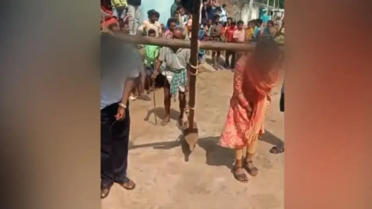 Couple paraded like bullocks with yoke around neck in Odisha