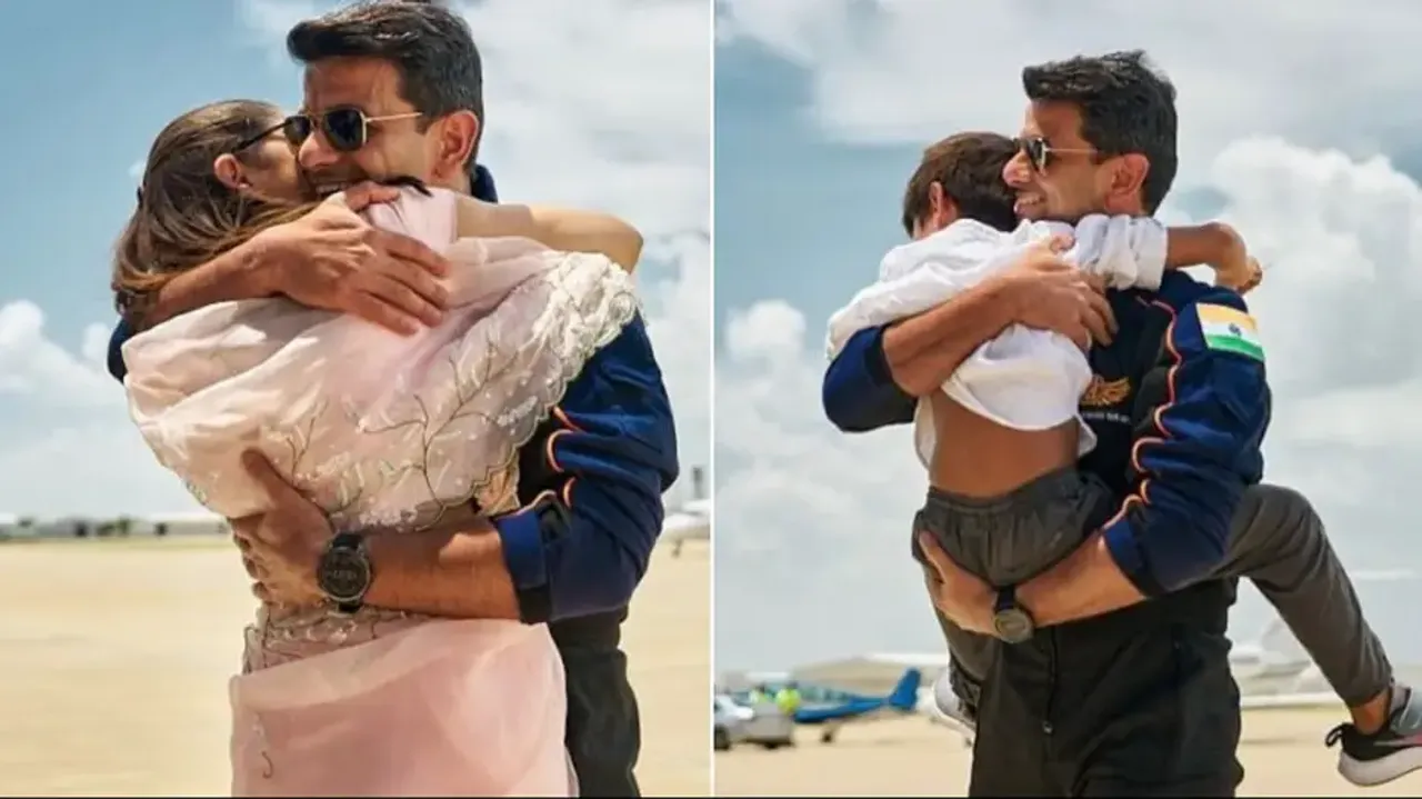 Astronaut Shubhanshu Shukla reunites with family