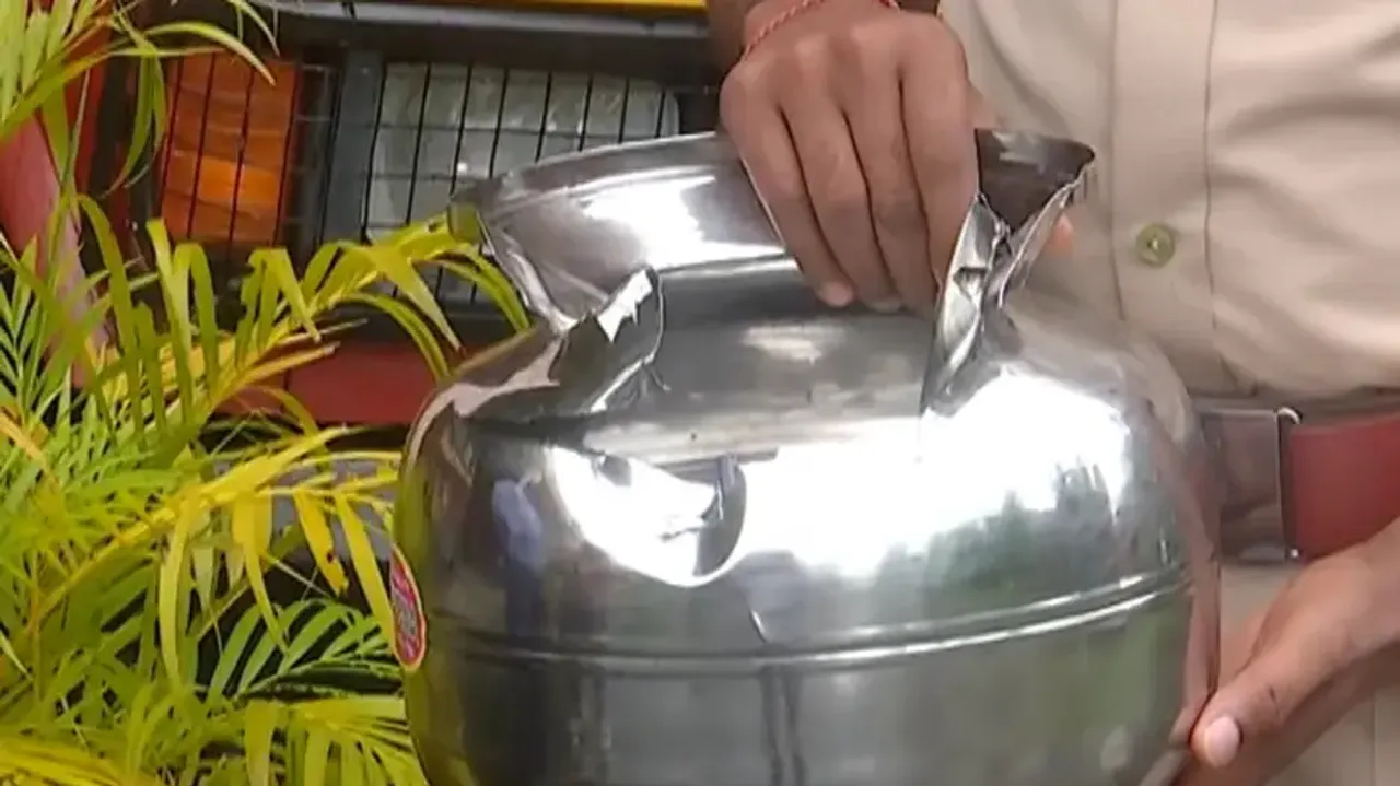 Child rescued after his head got stuck inside steel ‘matka