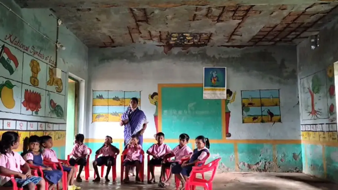 Ganjam village's lone Anganwadi centre in ruins; children study under peril