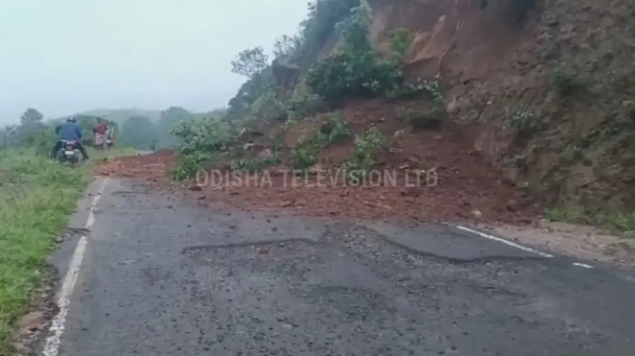 Landslide cuts off road connectivity in Odisha’s Koraput after heavy rainfall