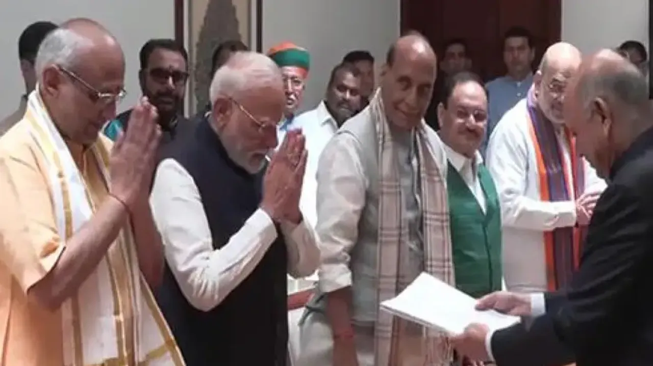 NDA candidate Radhakrishan files nomination papers for vice presidential election