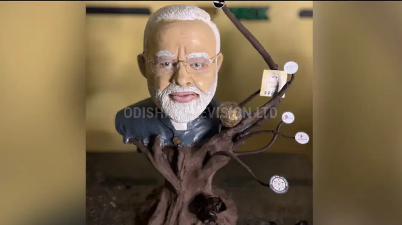 Bhubaneswar students create 70 kg chocolate sculpture of PM Modi ahead of his birthday