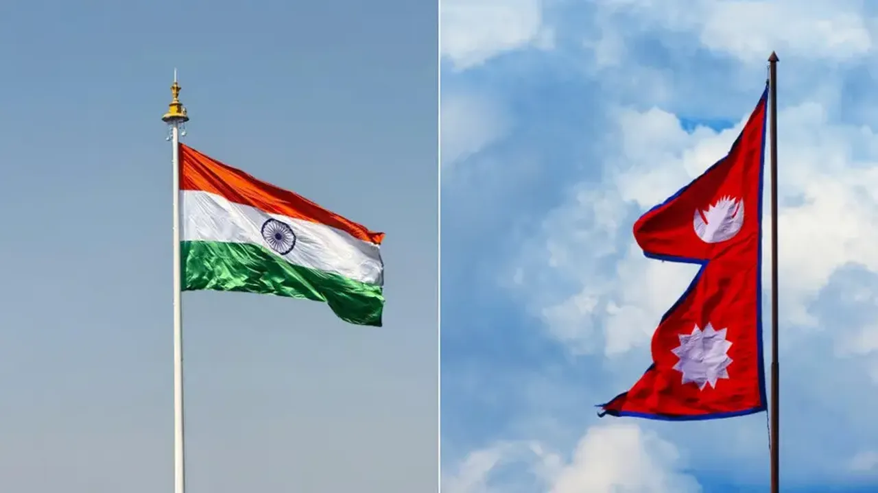 Indian and Nepalese Flags