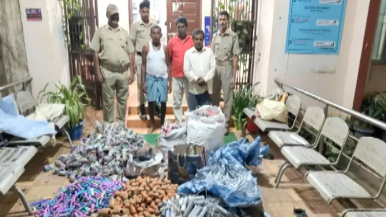 Police raid illegal firecracker factory in Mayurbhanj