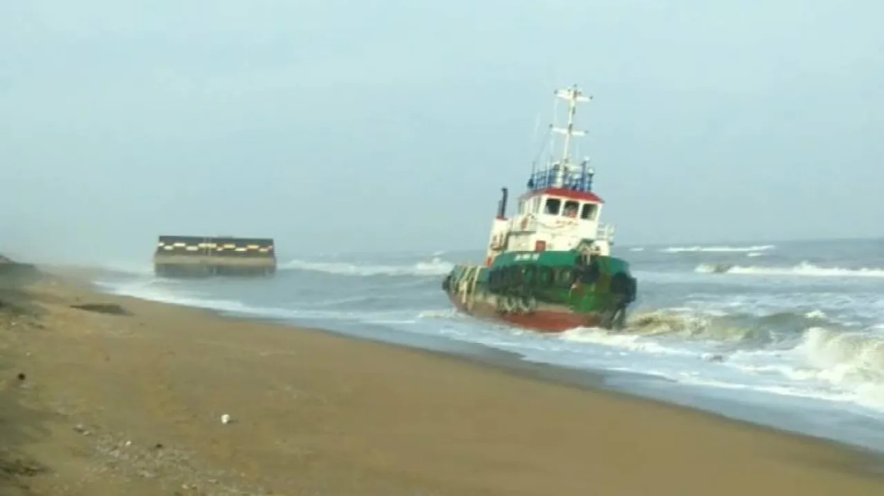 Cargo ship washed up on Chilika coast poses threat to ecosystem: Coast Guard