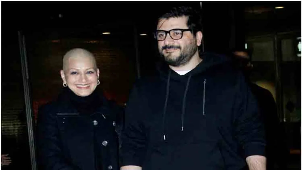 Sonali Bendre beams with joy as she returns to 'motherland'