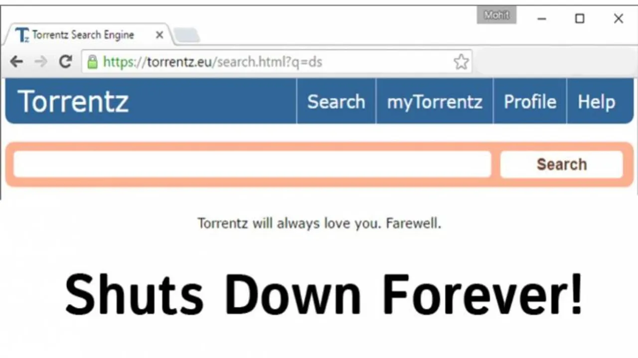 Largest torrent search engine Torrentz shut down