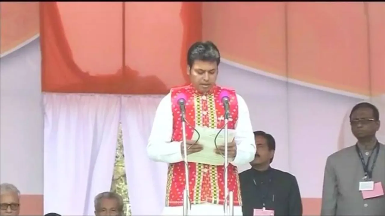 Biplab Kumar Deb sworn in as new CM of Tripura