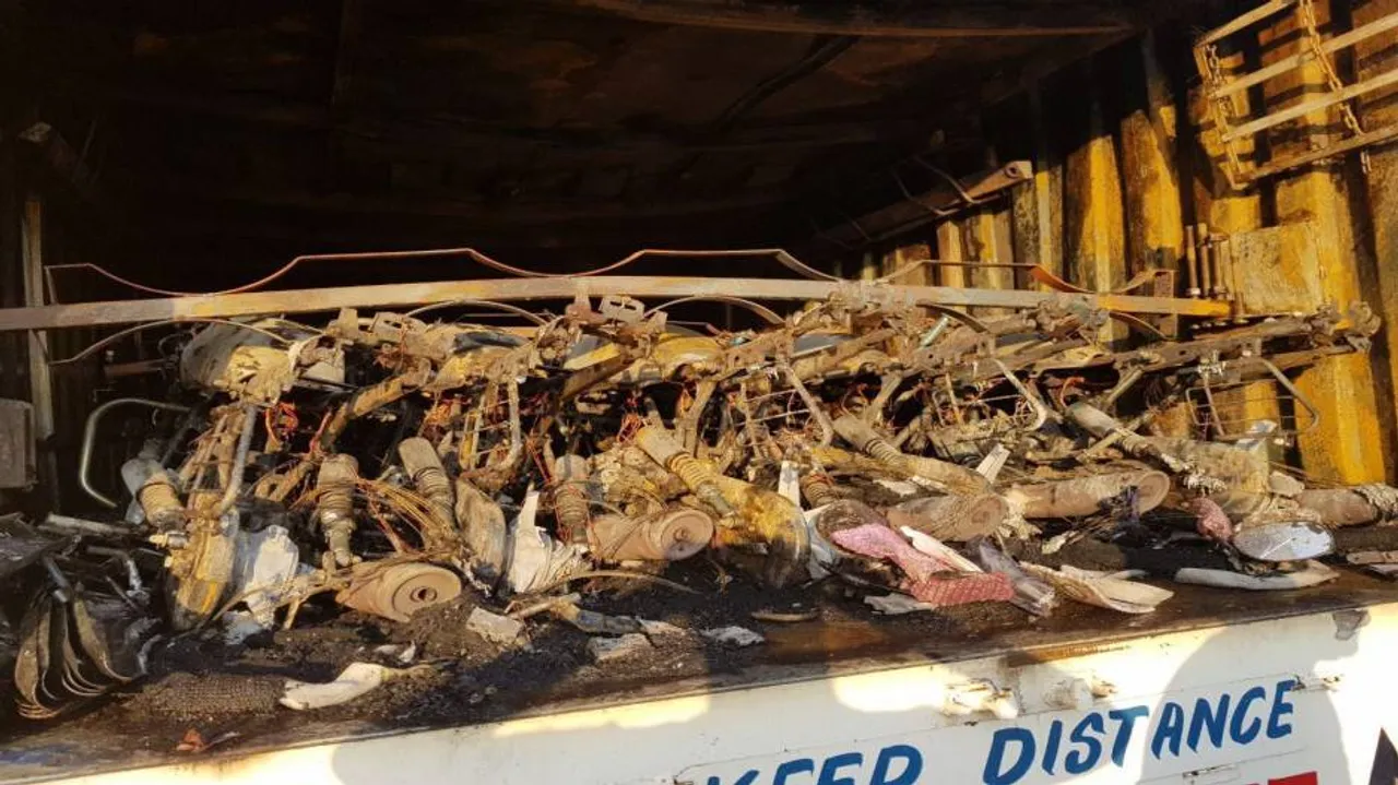 50 bikes burnt to ashes