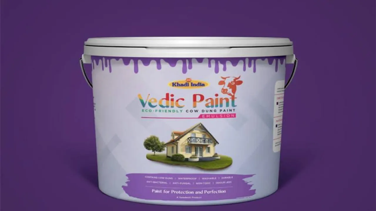 India’s First Cow Dung Paint Launched By Nitin Gadkari