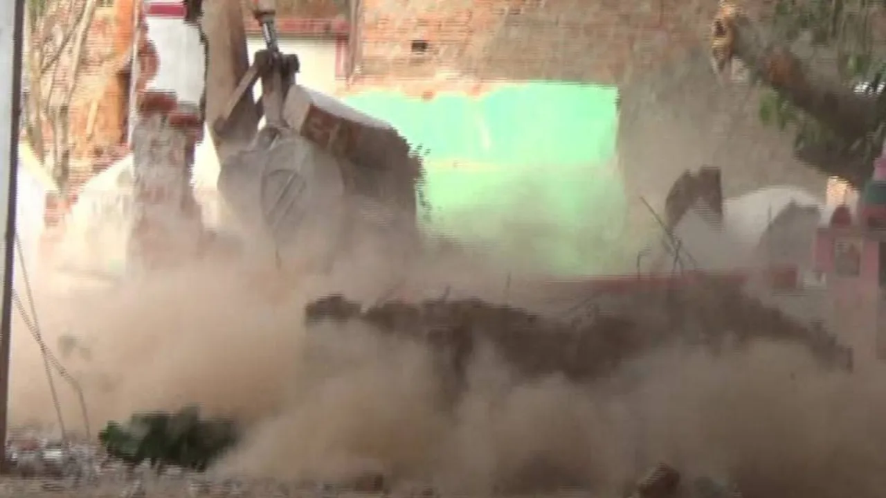 Demolition of Timan Kumbhar’s house underway