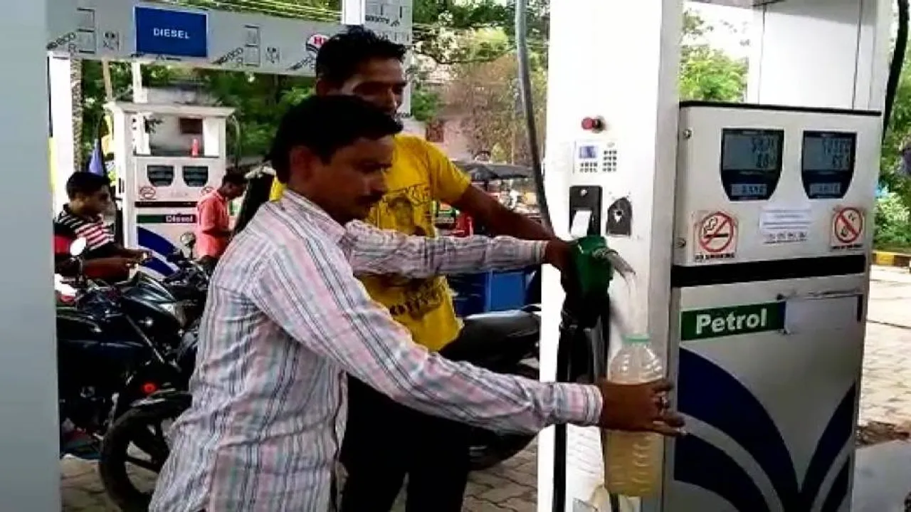 Fuel filling station pipe dispenses water!