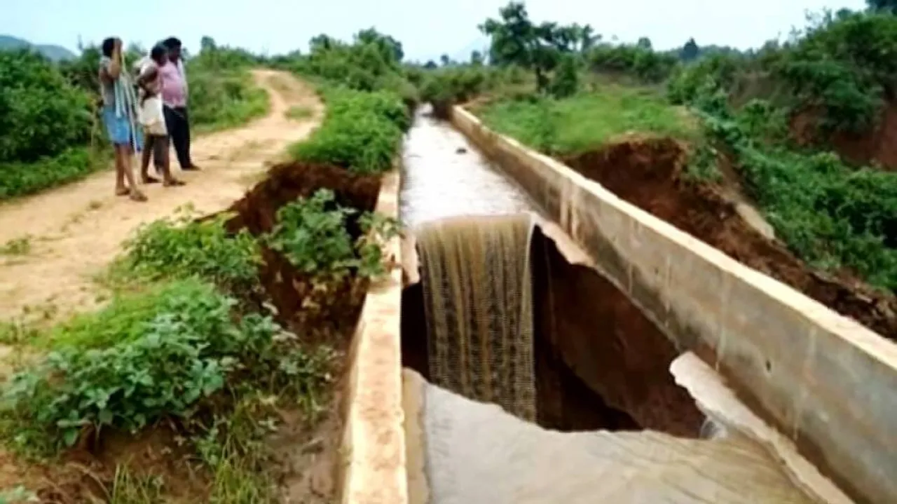 Farmers in distress as irrigation canal collapses in Rayagada