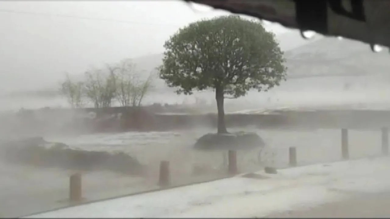 Afternoon hail turns Koraput into Winter Wonderland