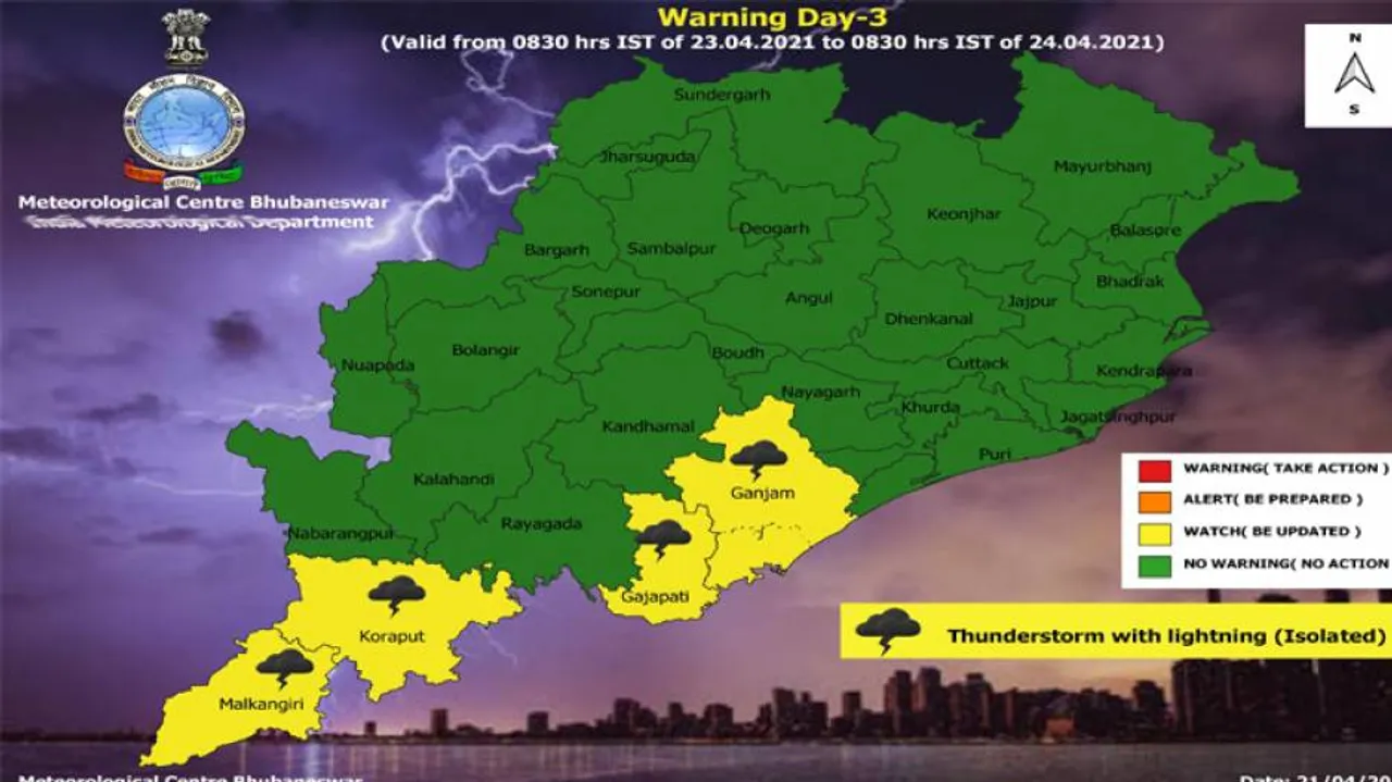 IMD Issues Yellow Warning For Thunderstorm, Lightning In Odisha, Check the Latest Forecast