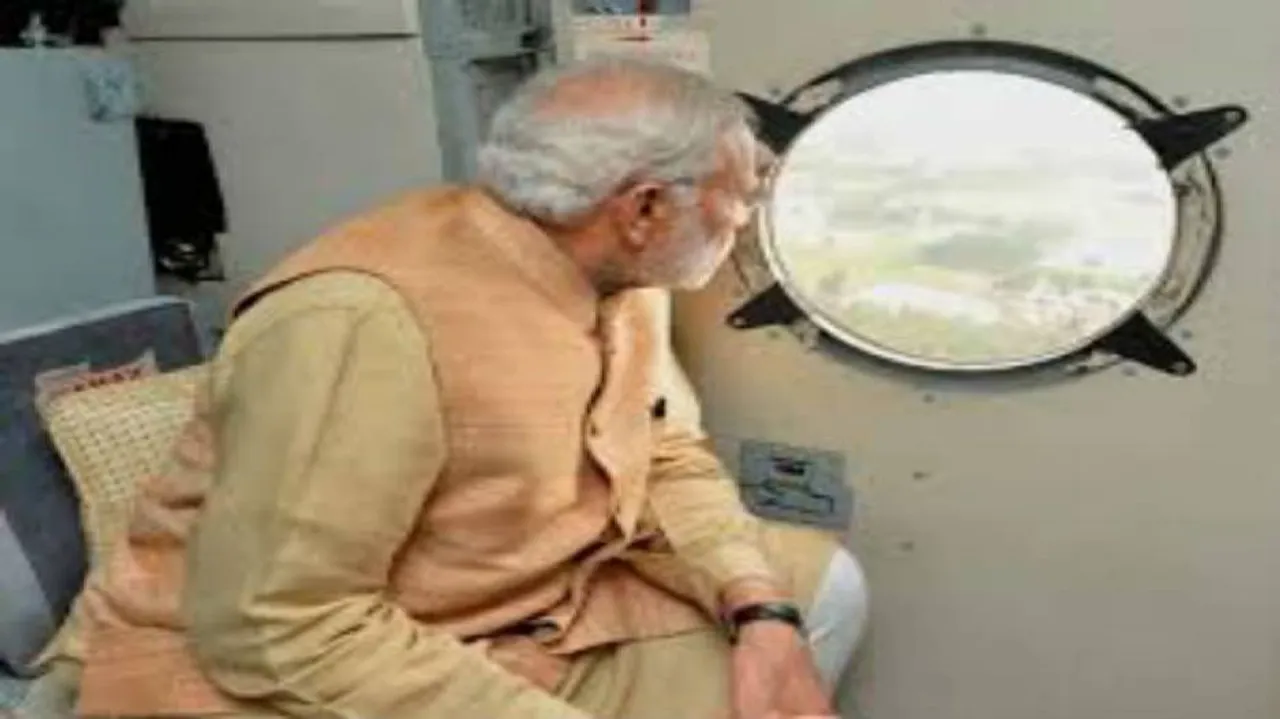 Modi leaves for flood-hit Gujarat for aerial survey