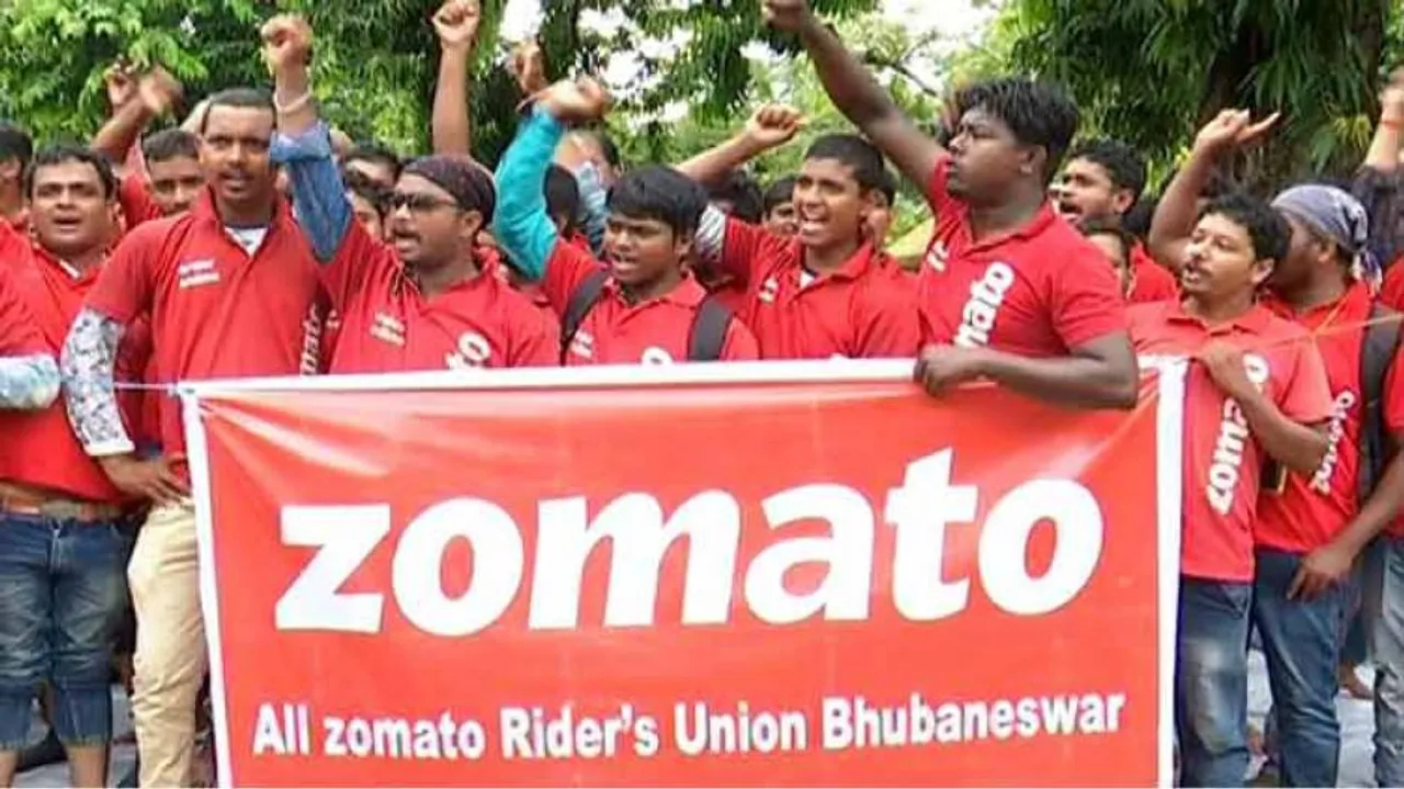 Zomato Riders In Bhubaneswar Protest Cut In Per-Order Pay
