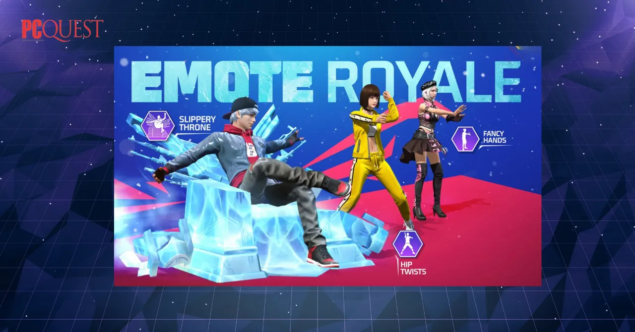 Get Free Fire MAX Slippery Throne, Hip Twists and Fancy Hands Emote 