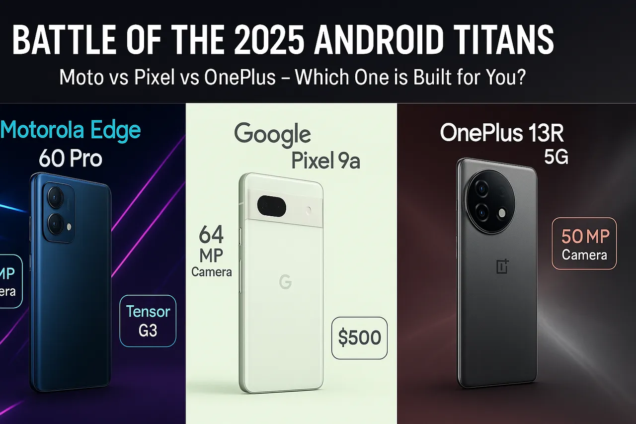 Motorola Edge 60 Pro vs Google Pixel 9a vs OnePlus 13R 5G
