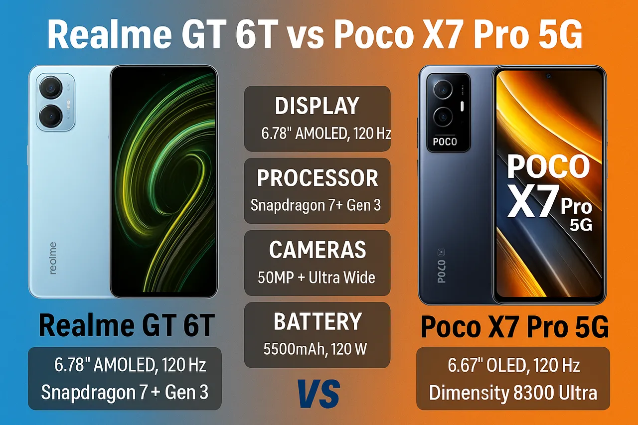 Realme GT 6T vs Poco X7 Pro 5G