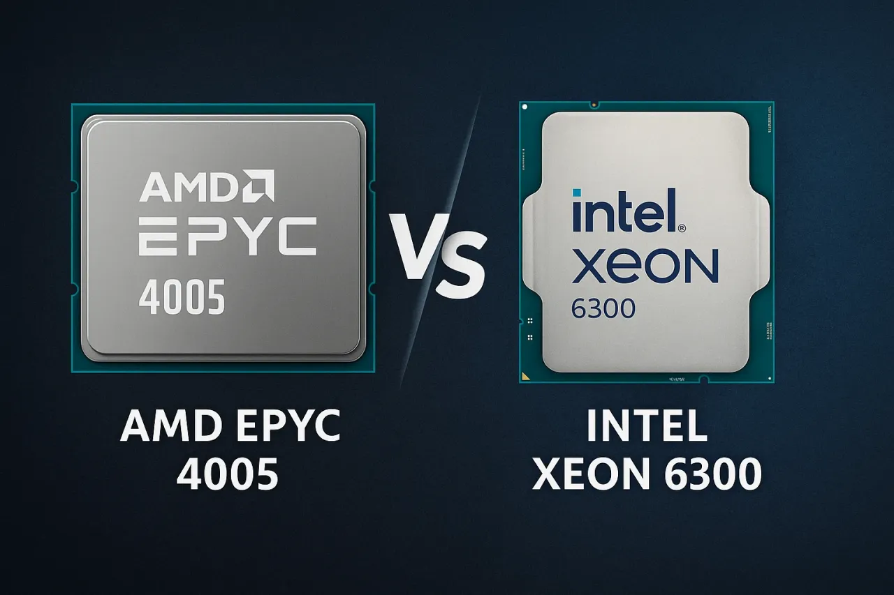 AMD EPYC 4005 vs Intel Xeon 6300