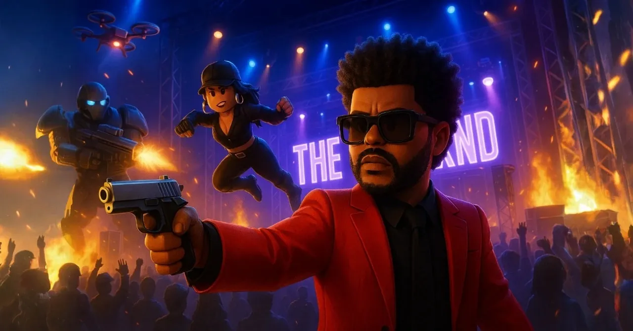 Roblox x The Weeknd hub drops the beat with cinematic action and avatar swagger