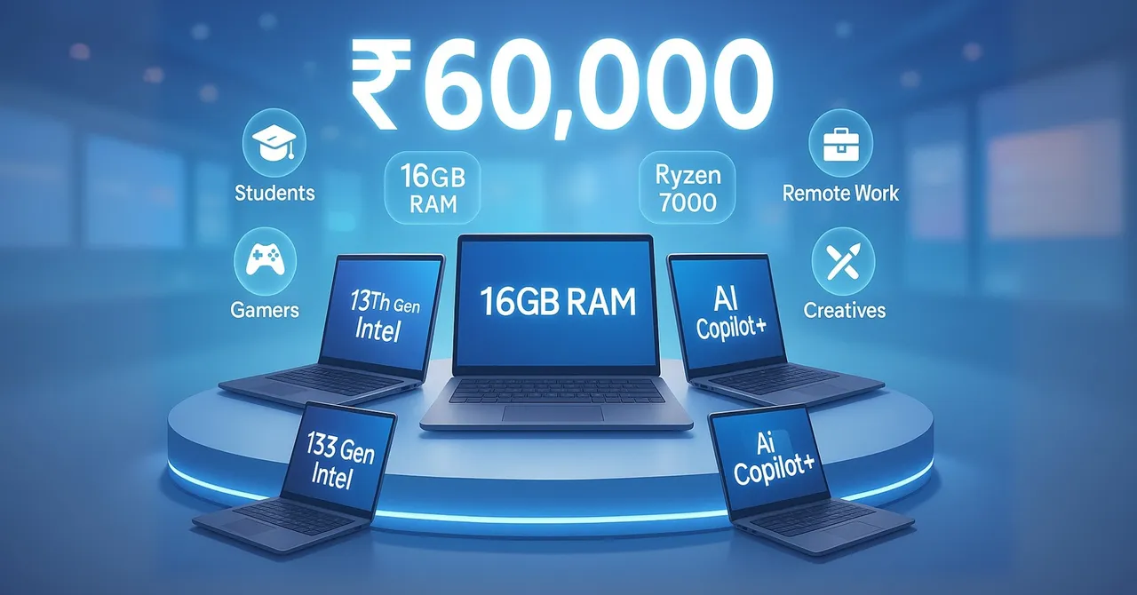 Top 6 Laptops Under ₹60,000