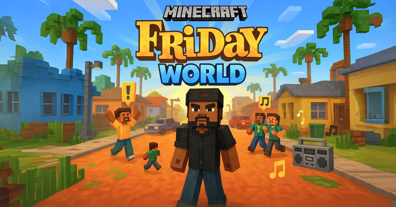 Ice Cube lands in minecraft