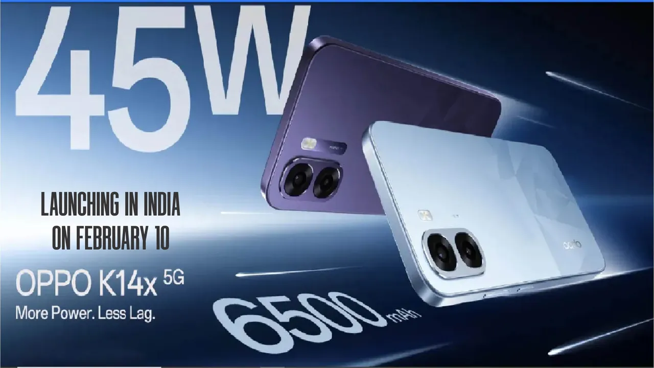 Oppo K14x 5G launching in India on February 10 with bigger battery and faster performance