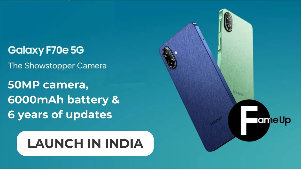 Galaxy F70e 5G launch in India_ 50MP camera, 6000mAh battery and 6 years of updates