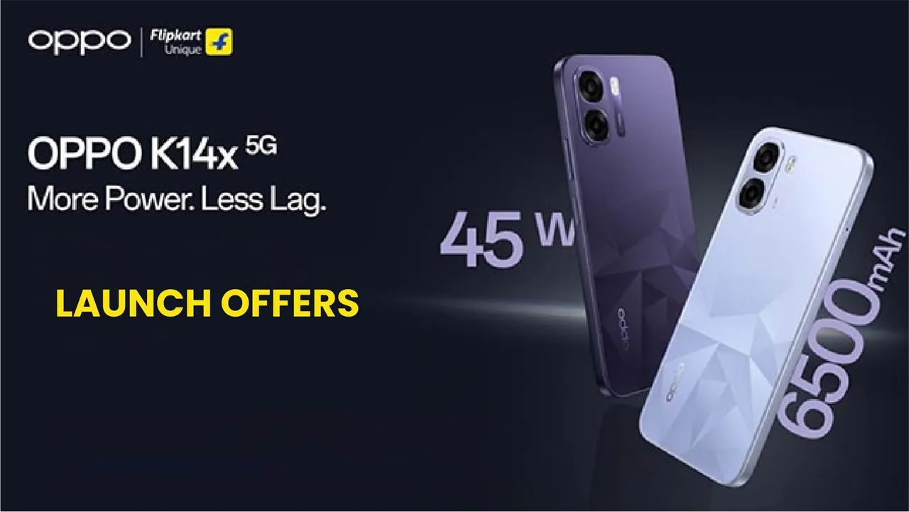 Oppo K14x 5G goes on sale via Flipkart with launch offers
