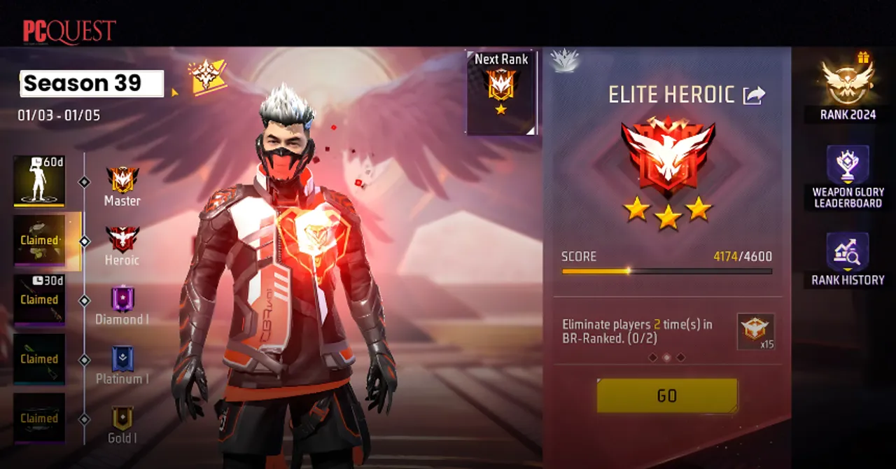 Free Fire MAX BR Ranked Season 39