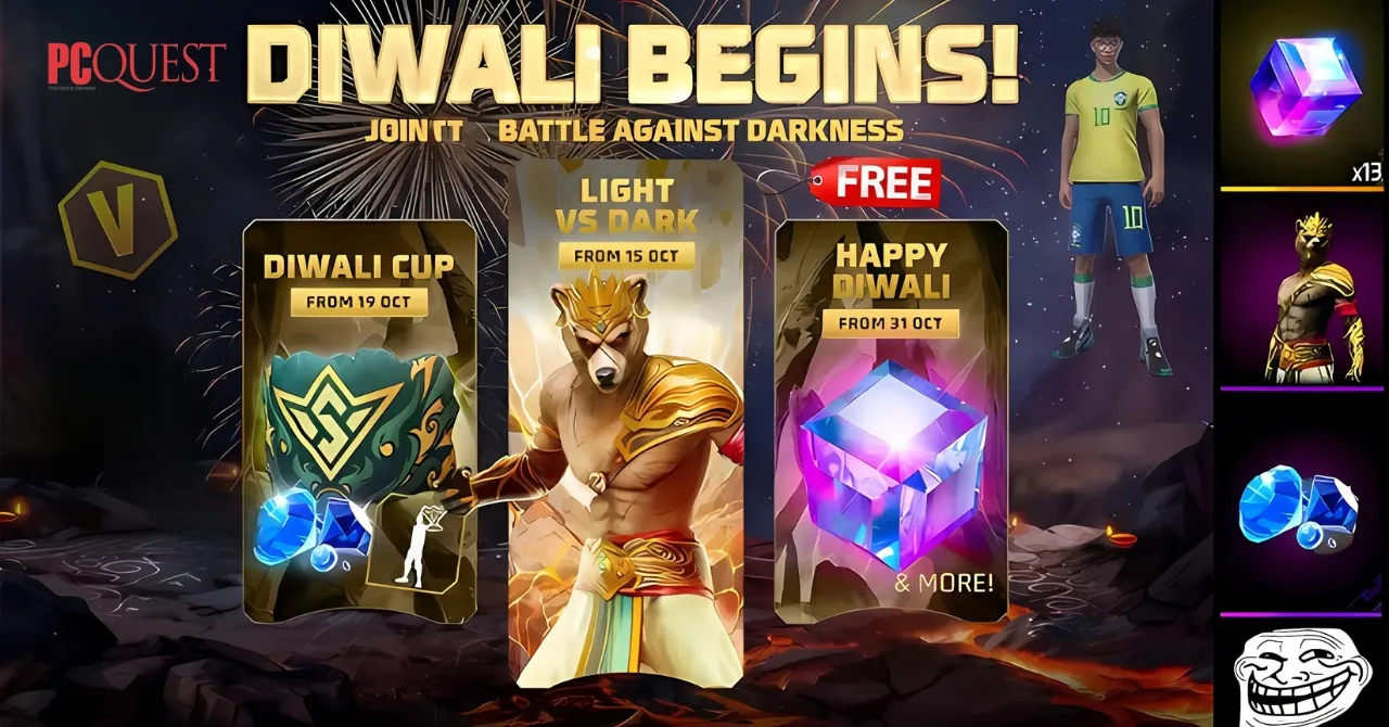 Free Fire MAX Diwali Event Light Vs Dark