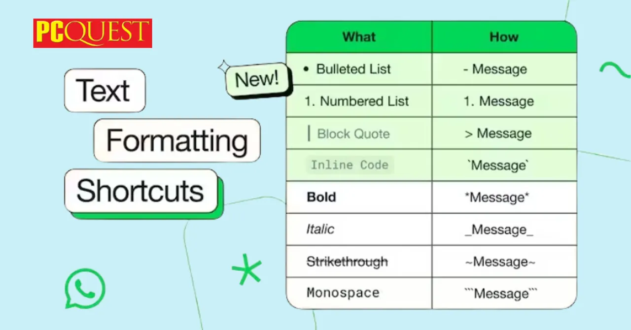 WhatsApp's new text format
