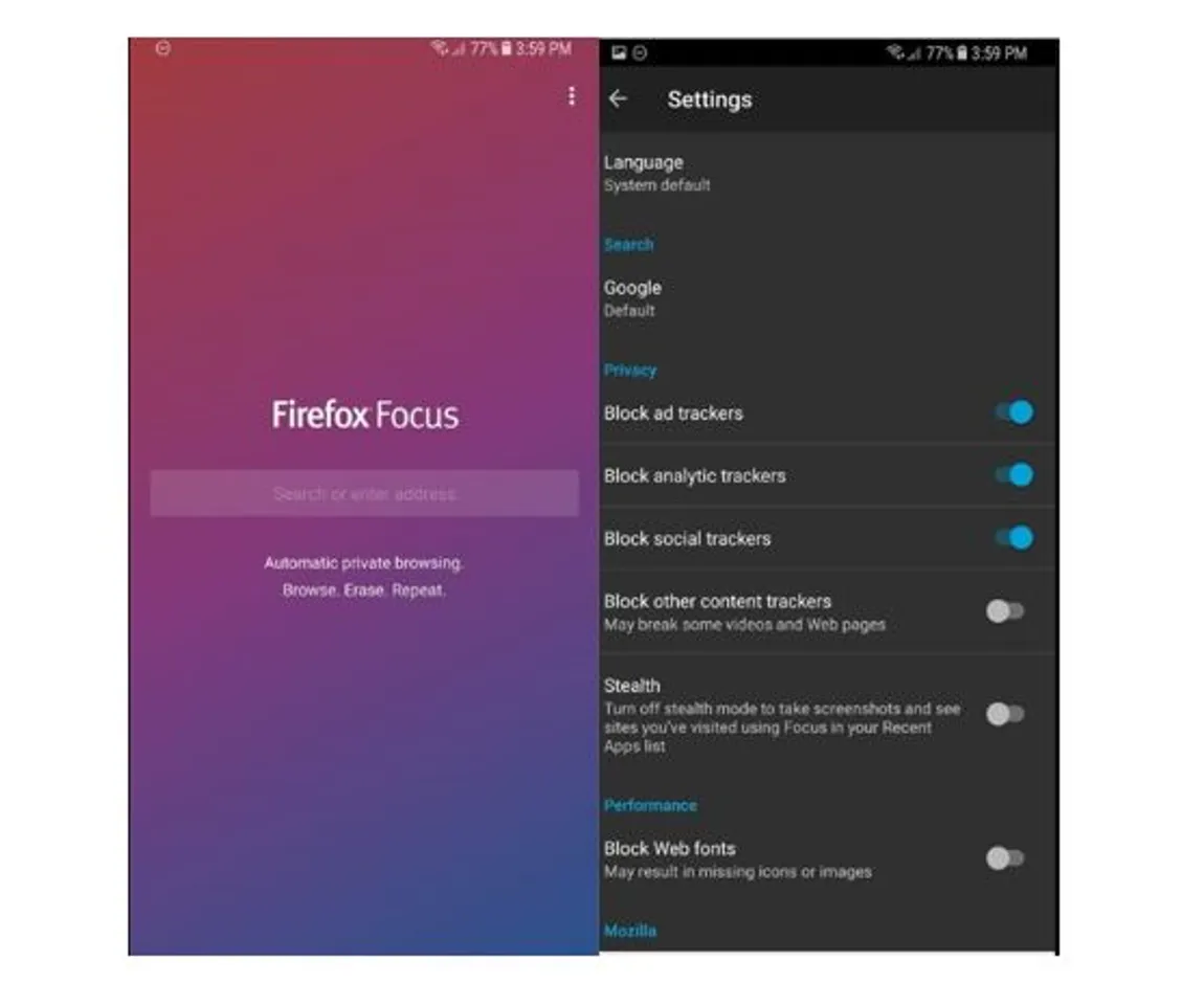 Firefox focus