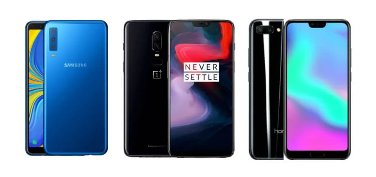 Samsung Galaxy A7 Vs OnePlus 6 Vs Honor 10