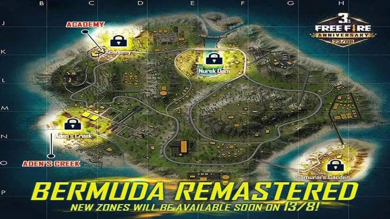 Garena Free Fire Bremuda map update