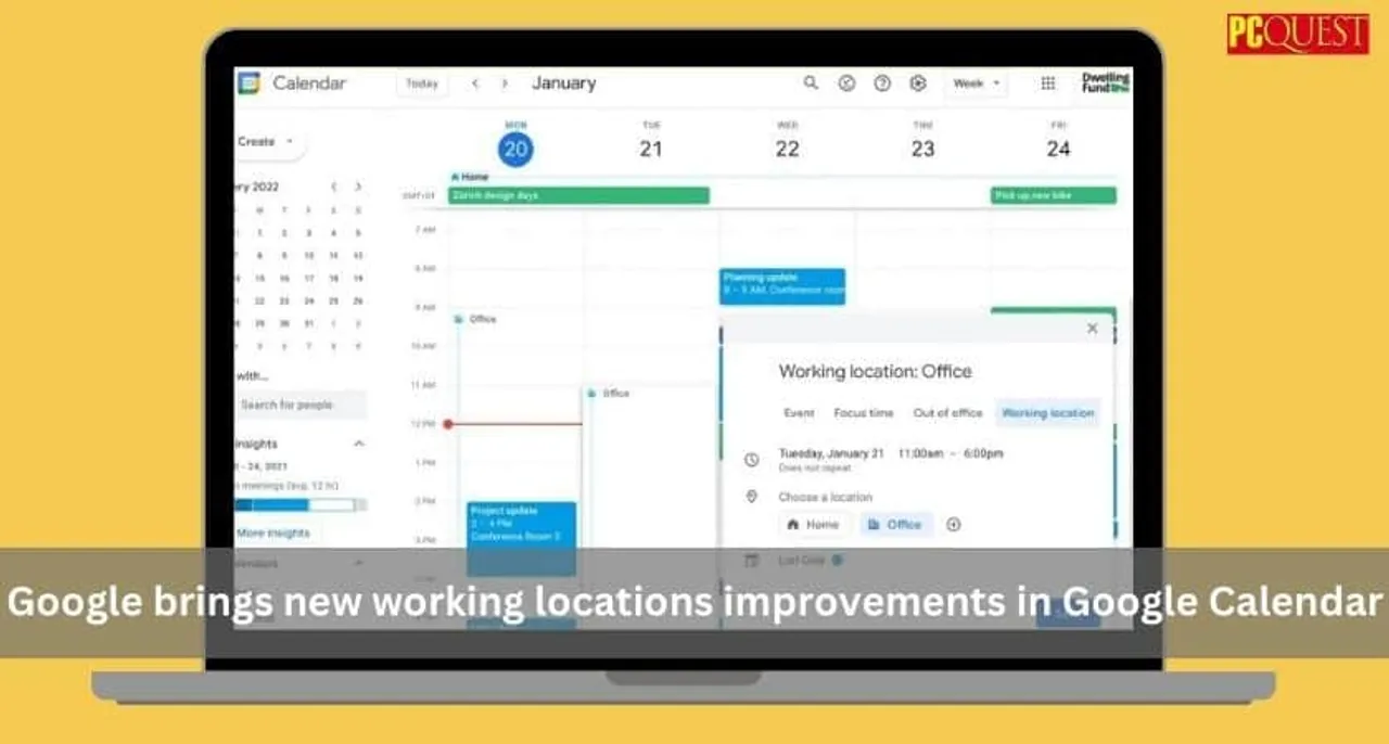Google brings new working locations improvements in Google Calendar