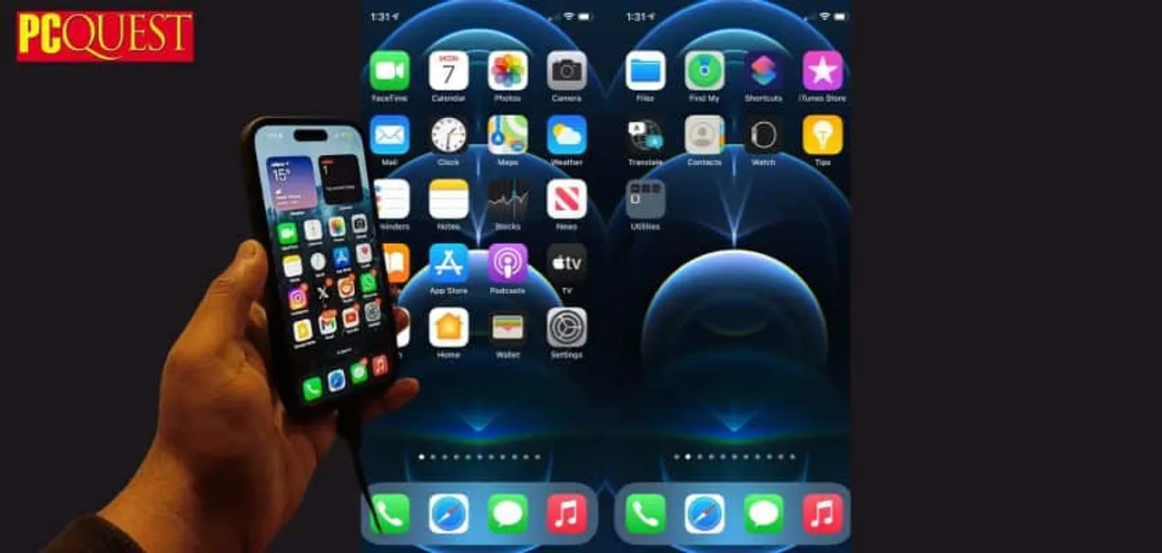 iPhone 15 on a Monitor Using a USB C Cable
