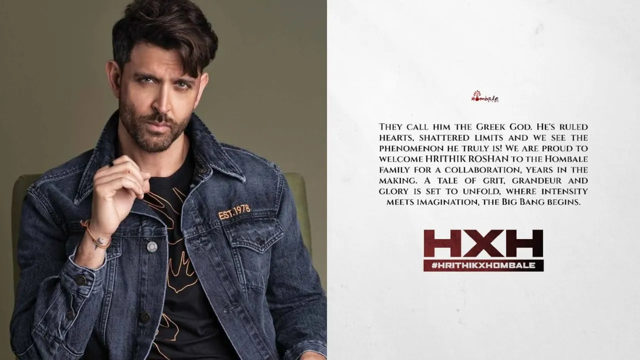 Two mega forces, Hrithik Roshan and Hombale Films, join hands for an Ambitious Pan-India Film!